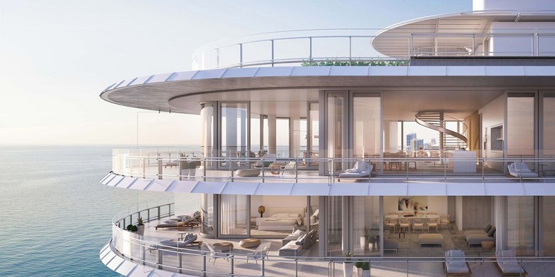 Spectacular views at Eight Seven Park penthouses in Miami
